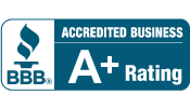 bbb accredited business a rating badge